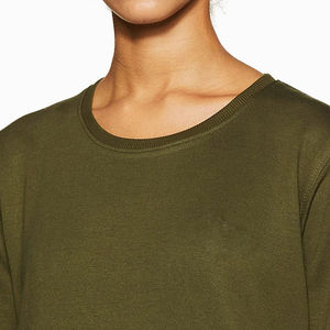 High Quality <b>Women's</b> Casual Sweatshirt 100% Cotton Fleece Knitted Oversize Custom Embroidery OEM Service <b>Women</b> Sweatshirt - Product Image 5