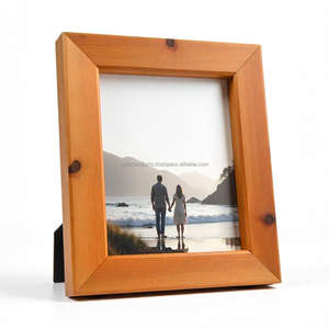 Cadre photo de haute qualité fait à la main écologique en bois d'acacia rustique moderne pour décor de table de bureau à domicile - Product Image 1