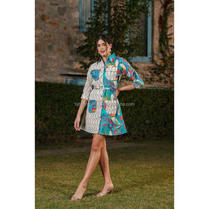 Fabzone ชุดแมกซี่พิมพ์ลายดอกไม้, ชุดทางการเซ็กซี่ Boho ลำลองตกแต่งด้วยลูกไม้สำหรับฤดูร้อนเสื้อปาร์ตี้ชายหาดโอกาส - Product Image 1