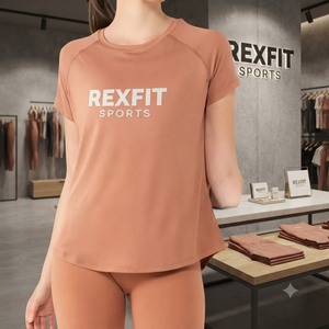 REXFITSPORTS 2026 Custom Women <b>Raglan</b> Sleeve Gym T Shirt Loose Fit Fitness Training <b>Top</b> Private Label Activewear Manufacturer - Product Image 1