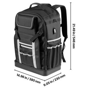 Mochila Portaherramientas Resistente de 56 Bolsillos con Base Moldeada, Bolsa Organizadora para Electricistas, Bolsas de Almacenamiento de Herramientas - Product Image 5