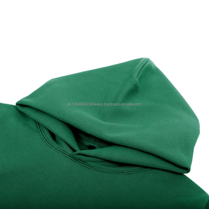 Couleur vert vif streetwear pull unisexe sweats grande taille double couche poids lourd 350 400 500 800 gsm sweats à capuche pour hommes - Product Image 4