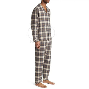 Men's <b>Classic</b> Cotton Pajama Set Lightweight Breathable Two Piece Sleepwear For Hotel Home And Travel - Product Image 3