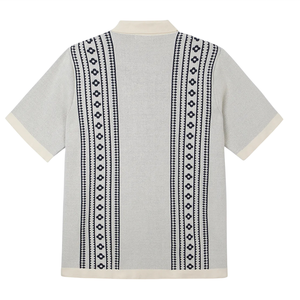 Polo en tricot à manches courtes pour hommes OEM personnalisé | Design à fermeture éclair quart | Vêtements décontractés et de sport - Product Image 5