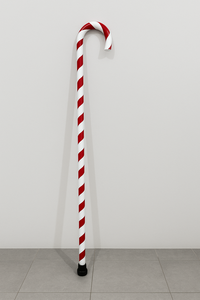 Sculpture de Noël ronde en résine, faite à la main, durable, accessoires géants personnalisés en forme de bonbons pour la décoration de fête - Product Image 4