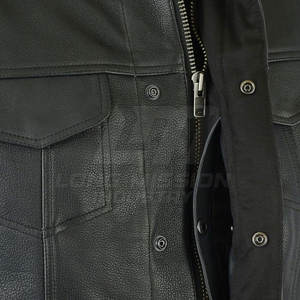 All Weather Leather <b>Vest</b> Water Proof Leather <b>Vest</b> Protective Outfit Outdoor Leather <b>Vest</b> For <b>Men</b> - Product Image 4