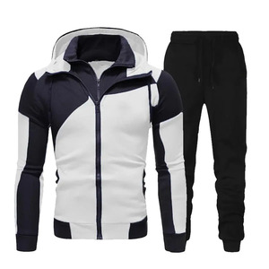 Elite men's <b>zip</b>-<b>up</b> tracksuits. Modern contrast-panel design with sharp <b>white</b> accents and comfortable tapered joggers - Product Image 3