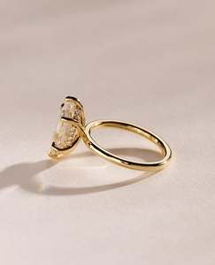 Anillo de diamante solitario con corte marquesa holandés de 2.01 CT cultivado en laboratorio para mujer, oro macizo de 14K, regalo sorpresa para novias - Product Image 2