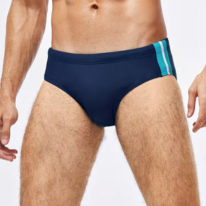 Short de bain pour homme de haute qualité, bleu marine, séchage rapide, tissu polyester respirant et écologique, taille élastique - Product Image 1