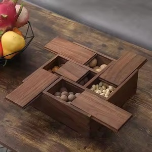 Caja de especias de madera de diseño, organizador de especias hecho a mano, de alta calidad para uso en la cocina, con múltiples compartimentos. - Product Image 5