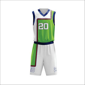 Conjunto de Uniforme de Baloncesto de Verano sin Mangas, 100% Poliéster, Estampado, de Alta Calidad, Transpirable, con Nombre de Equipo Personalizado - Product Image 1