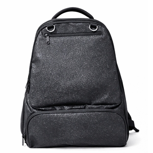 Competition Cheerleading <b>Waterproof</b> <b>Backpack</b> with USB Patches & Embroidery <b>Black</b> Glitter Custom Team Logo OEM Wholesale School - Product Image 1
