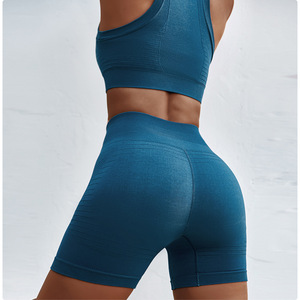 Shorts de cycliste personnalisés pour femmes, lot de 3, unis, taille haute, noir, gris anthracite, bleu marine, pour le sport, l'entraînement et le yoga - Product Image 3