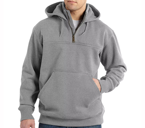 Sweat-shirt à capuche zippé bleu clair pour homme, coupe classique, couleur unie, style décontracté avec poche avant, style automne - Product Image 5