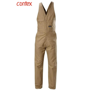 Salopette de travail haute visibilité imperméable pour homme, grande taille, en velours côtelé et toile de coton, avec dos en tissu actionnel - Product Image 3