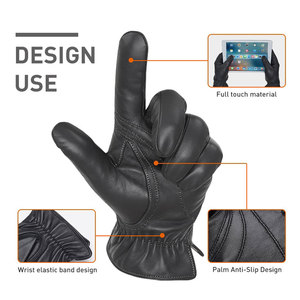Guantes de Invierno Transpirables de Cuero 100% de Alta Calidad a Precio de Mayoreo para Uso Diario, Estilo Sencillo con Logotipo Personalizado - Product Image 3
