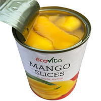 Hete Verkoop Concurrerende Prijs In Vietnam Ingeblikt Fruit Zoete Ingeblikte Mango In Siroop Conservering Blikjes Met 580Ml Verpakking
