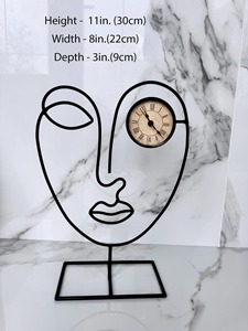 Wire Face Design <b>Table</b> <b>Clock</b> Ideal For Display And Decorative Purpose Use In Home And Offices Creative Decor From India - Product Image 4