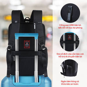 Sac à dos professionnel de luxe pour ordinateur portable, étanche, avec fermeture éclair, coque rigide, esthétique, antivol et antichoc - Product Image 5