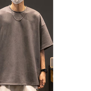 Wholesale Acid Washed Vintage Heavy Plus Size <b>T</b>-Shirt Custom Logo 100% Cotton Unisex Men's Oversized with Long Length - Product Image 4