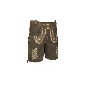 Deutsche Oktoberfest Bayerische Hotpants Damen-Lederhosen Anpassbare Stickerei Lässige Frühjahrssaison Knielange Mittellange Hosen - Product Image 4