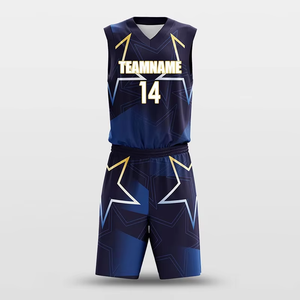 Conjunto de Camiseta y Pantalones Cortos de Baloncesto Personalizados con Nuevo Diseño al por Mayor, Uniforme de Equipo Sublimado, Ropa Deportiva Transpirable de Secado Rápido para Entrenamiento - Product Image 2