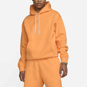 Sudadera con Capucha Unisex Naranja, Corte Regular, Color Sólido, Felpa de Algodón, Informal, con Bolsillo Delantero, Resistente al Viento para Invierno - Product Image 6