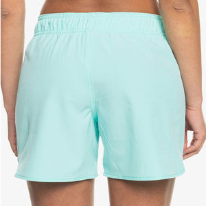 Women's Solid Color <b>Elastic</b> <b>Waist</b> Drawstring Shorts Knitted Fabric Casual Style Regular Fit Mid <b>Waist</b> Breathable - Product Image 6