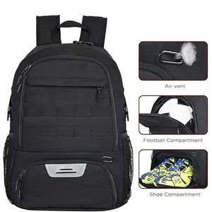 Sac à dos de football avec compartiment pour chaussures et ballon, grande capacité, sangle réglable, entraînement sportif - Product Image 4