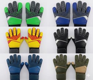 Custom Unisex Goalkeeper Gloves Anti Slip Latex Palm Soccer Gloves Breathable <b>Finger</b> Protection Durable Wrist <b>Strap</b> OEM SERVICE - Product Image 1