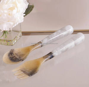 Humran Exports Premium Indien Fait À La Main Résine Cuillère À Salade Miroir Poli Parfait Mélange Fonction Beauté - Product Image 3