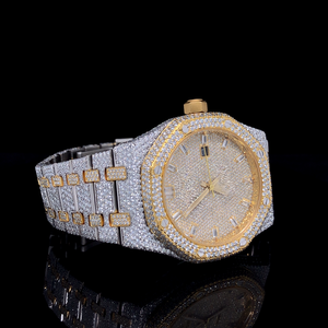 เครื่องประดับศิลปะสุดหรู ผลิตด้วยมือ รุ่นลิมิเต็ดอิดิชั่น  ทำจากสแตนเลสสตีล ประดับคริสตัลแซฟไฟร์  สำหรับทั้งชายและหญิง ดีไซน์คลาสสิก  พร้อมกลไก ETA - Product Image 2