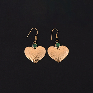 Pendientes de Latón con Ónix Verde de Moda, Chapados en Oro/Plata, Tamaño 45x29MM - Product Image 3