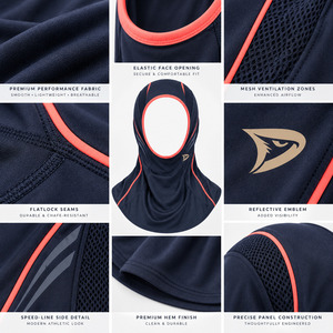 Ventilation Mesh <b>Sports</b> <b>Hijab</b> Lightweight Polyester Spandex Moisture Wicking Athletic Headscarf - Product Image 6