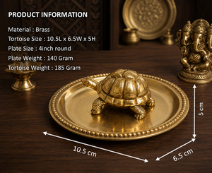 Idole ronde plaquée or de Jaipur Metals |   Statue 100% en laiton |   10,5 x 6,5 x 5 cm |   185 g |   Décoration Feng Shui Réfléchissante Vastu, Cadeau - Product Image 2
