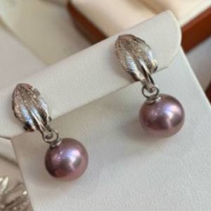 Nuevos Pendientes de Perlas G18K Golden Zhen Duo Ma de 7-8 mm, Estilo Frío y Vibrante, Extremadamente Simples, con un Sentido Exquisito, en Pareja - Product Image 4