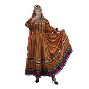 Robe Maxi Traditionnelle Afghane pour Femmes, Broderie Artisanale Vintage Bohème, Fournisseur en Gros - Product Image 1