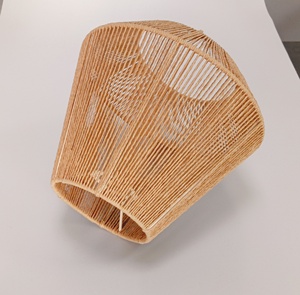 Nouveaux abat-jour en raphia conique pour lustres avec douille E27, idéal pour les hôtels et les restaurants - Product Image 3