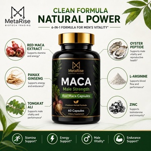 Cápsulas Naturales de Maca y Ashwagandha con <span class=keywords><strong>Vitamina</strong></span> <span class=keywords><strong>D</strong></span> para Energía y Resistencia Masculina, Suplemento Dietético Certificado GMP, Origen Shaanxi - Product Image 4