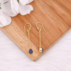 Natural Brass Gold Plated <b>Hook</b> Handmade Drop <b>Earrings</b> for Women Jewelry - Product Image 4