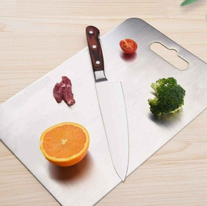 Planche à découper en acier inoxydable non toxique, facile à nettoyer, antibactérienne, réutilisable, très vendue - Product Image 1