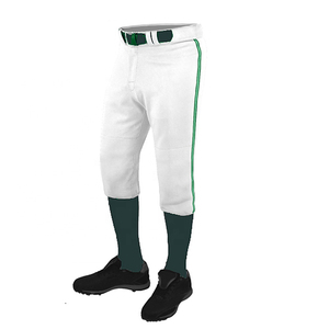 Men's Baseball Uniform Set V-Neck Short Sleeve Jersey White <b>Pants</b> Green Moisture Wicking Breathable Polyester Winter - Product Image 3