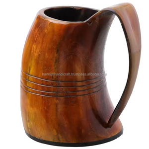Mug à boire artisanal en corne naturelle de Viking, motif animal, logo personnalisé, finition polie, matériau organique durable, imitation antique - Product Image 5