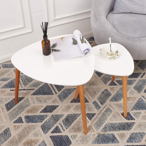 Best Quality Handcrafted Oval Shape Side <b>Table</b> with <b>White</b> Finished for Living Room Bedside Coffee <b>Table</b> - Product Image 3