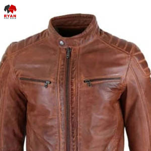 แจ็คเก็ตหนังผ้าระบายอากาศและสวมใส่สบายสำหรับผู้ชาย ออกแบบโดย Ryan Pro Gear พร้อมบริการพิมพ์โลโก้ตามสั่ง - Product Image 2