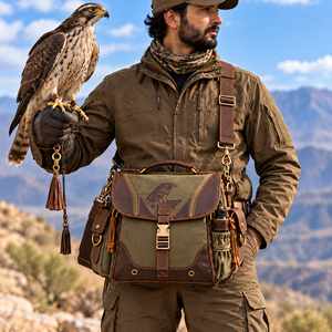 Sac d'équipement de fauconnerie personnalisé, sac de chasse avec plusieurs poches, bandoulière réglable - Product Image 3