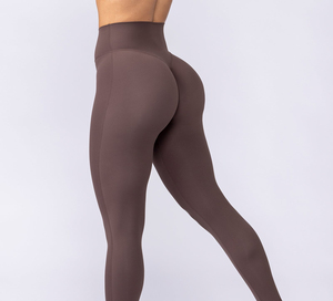 Leggings de yoga personnalisés avec logo, taille haute, leggings de sport sans couture pour femmes - Product Image 3