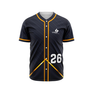Camiseta de Béisbol Personalizada para Hombre, con Botones, Transpirable, de Secado Rápido, de Manga Corta, con Estampado Digital de Alta Calidad - Product Image 2