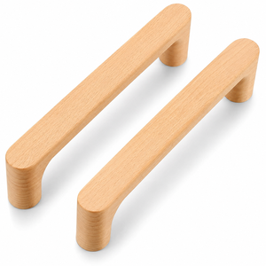 Tiradores Modernos de Madera Maciza de Haya para Gabinetes, Tiradores de Madera para Cajones de Cocina, Armarios y Puertas - Product Image 1