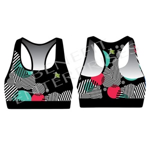 Sujetadores deportivos transpirables para gimnasio para mujer Sujetador de entrenamiento de yoga estampado para correr - Product Image 1